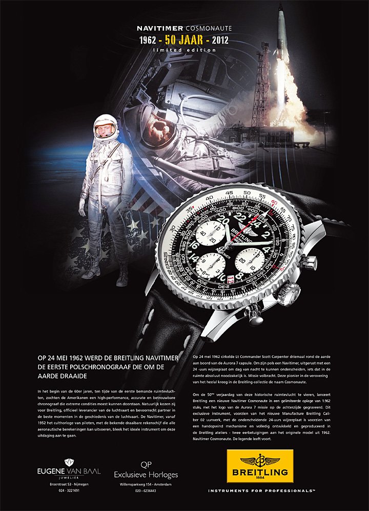 QP Exclusieve Horloges - Breitling Navitimer Cosmonaute 1962