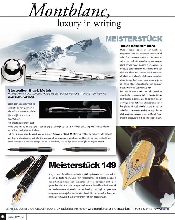QP Exclusieve Horloges - Society World   juli - augustus 2011