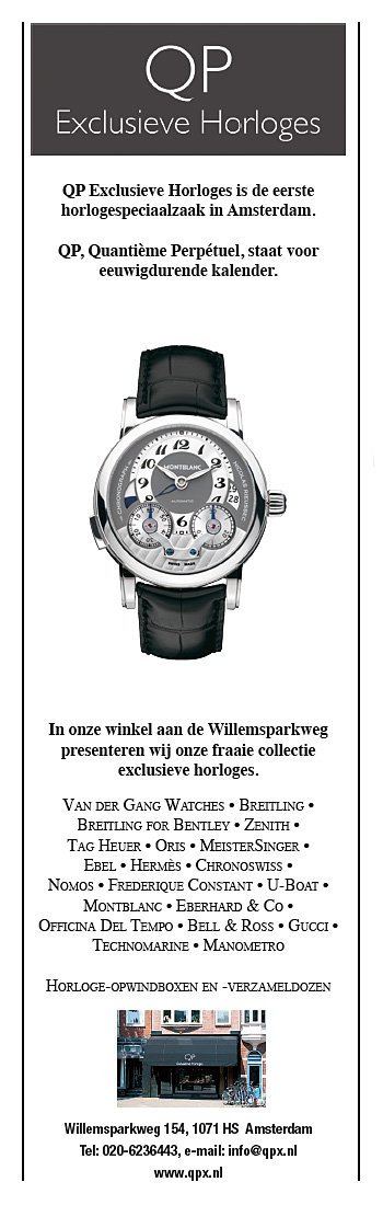 QP Exclusieve Horloges - Watching herfst 2011