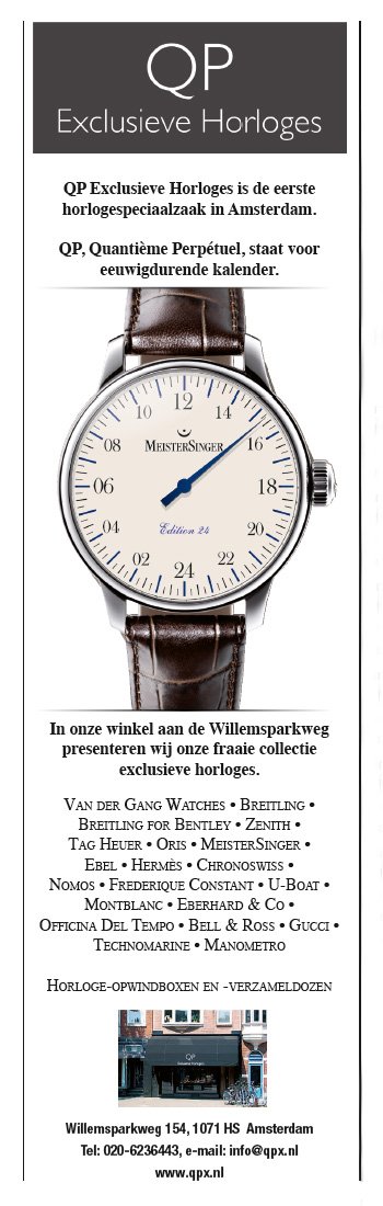QP Exclusieve Horloges - Watching voorjaar 2011