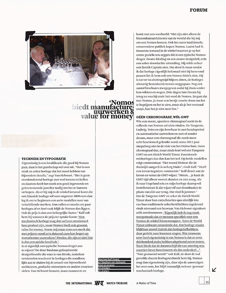 QP Exclusieve Horloges - The International Watch Tribune